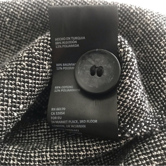 Urban Outfitters Black White Striped Textured Asymmetrical Mini Skirt - Picture 5 of 6